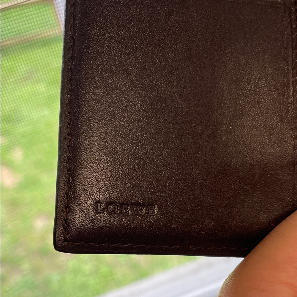 Authentic Loewe Anagram Trifold Wallet kiss-lock closure - Picture 7 of 15